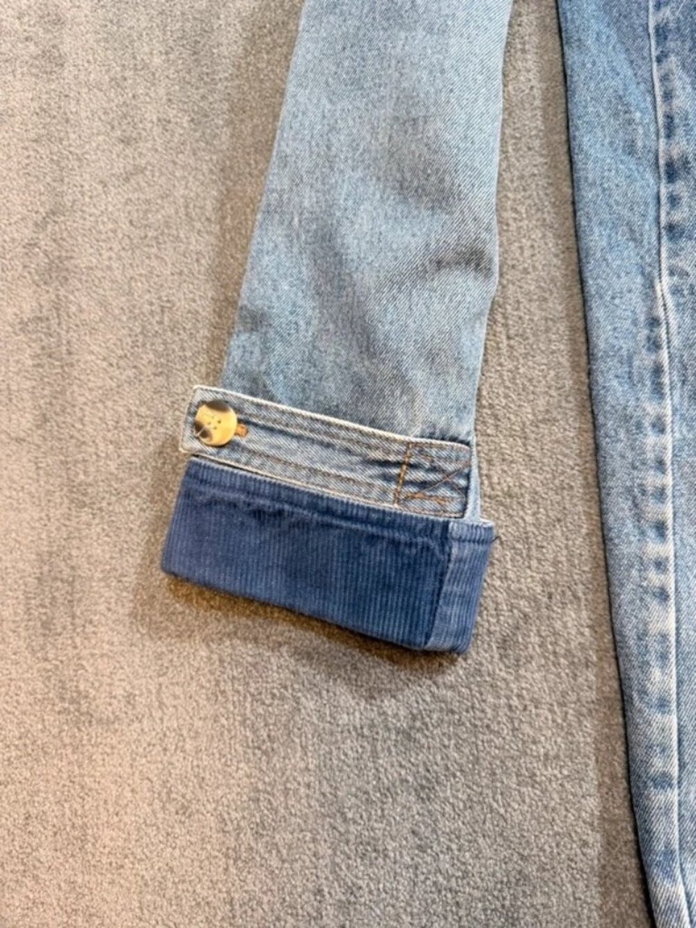 Denim Barn Utility Field Chore Coat Flannel Lined Chore Barn Jacket VTG 80s Lg - Picture 6 of 9
